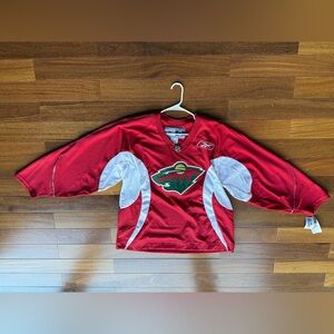 Reebok Red and White Hockey Jersey